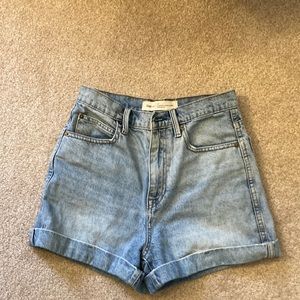 Jean shorts. gap, super high rise shorts, size 27. Cuffed. EUC